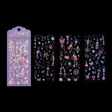 Clear stickers IRIDE 3-pack - Glitter Charm - 4 - BGM - Tidformera