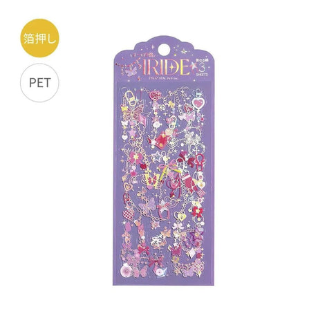 Clear stickers IRIDE 3-pack - Glitter Charm - 1 - BGM - Tidformera