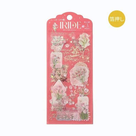 Clear stickers IRIDE 3 - pack - Language of Flowers - BGM - Tidformera