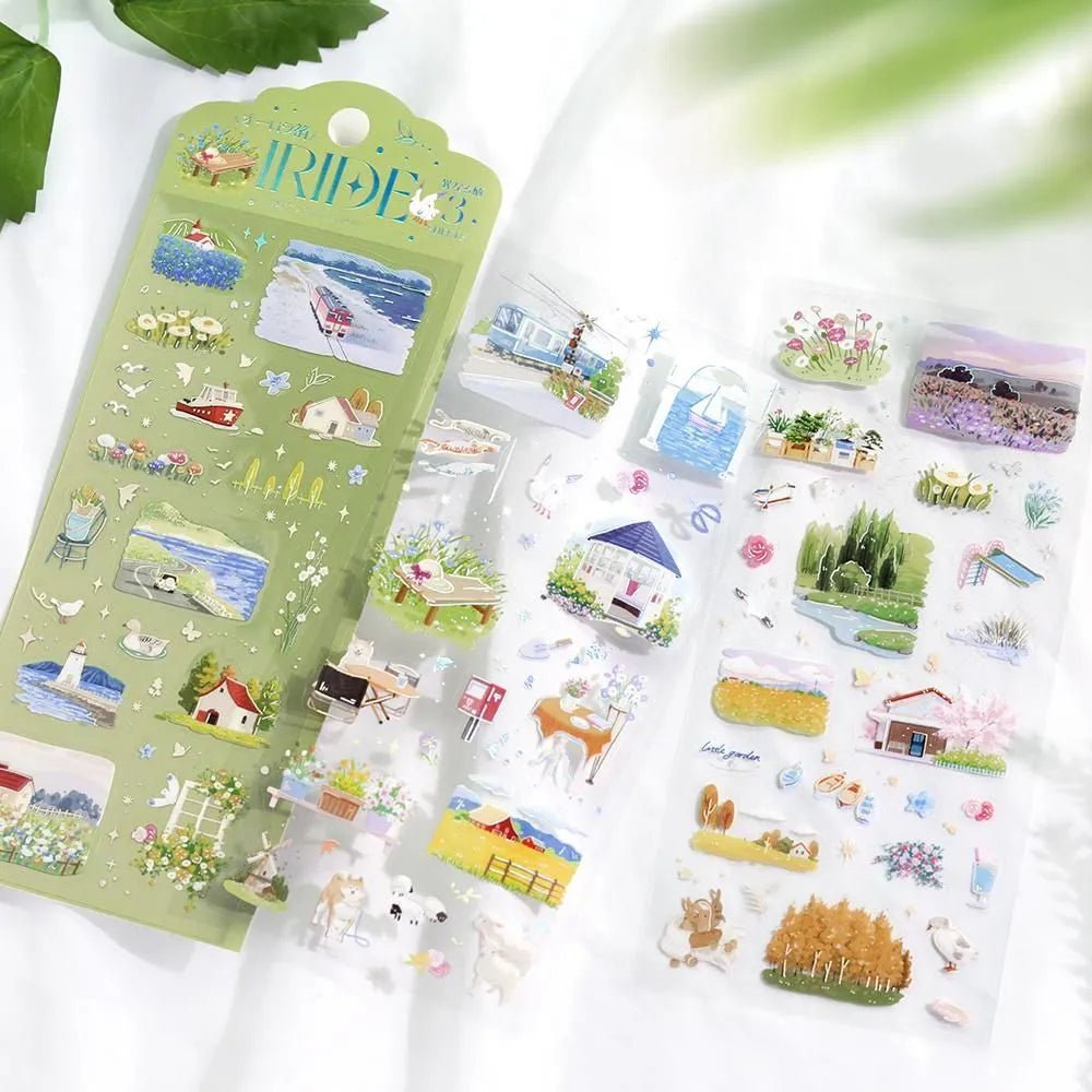Clear stickers IRIDE 3-pack - On the road - 2 - BGM - Tidformera