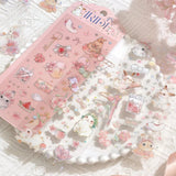 Clear stickers IRIDE 3 - pack - Rabbit - BGM - Tidformera