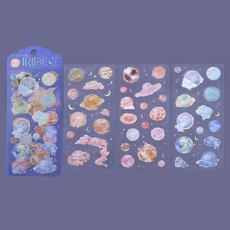 Clear stickers IRIDE 3 - pack - Universe - 2 - BGM - Tidformera