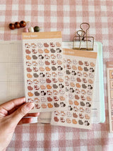 Clear Stickers No. 083 Cat Loafs (Mini Version) - 6 - Cherry Rabbit - Tidformera