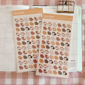 Clear Stickers No. 083 Cat Loafs (Mini Version) - 1 - Cherry Rabbit - Tidformera
