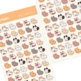 Clear Stickers No. 083 Cat Loafs (Mini Version) - 2 - Cherry Rabbit - Tidformera