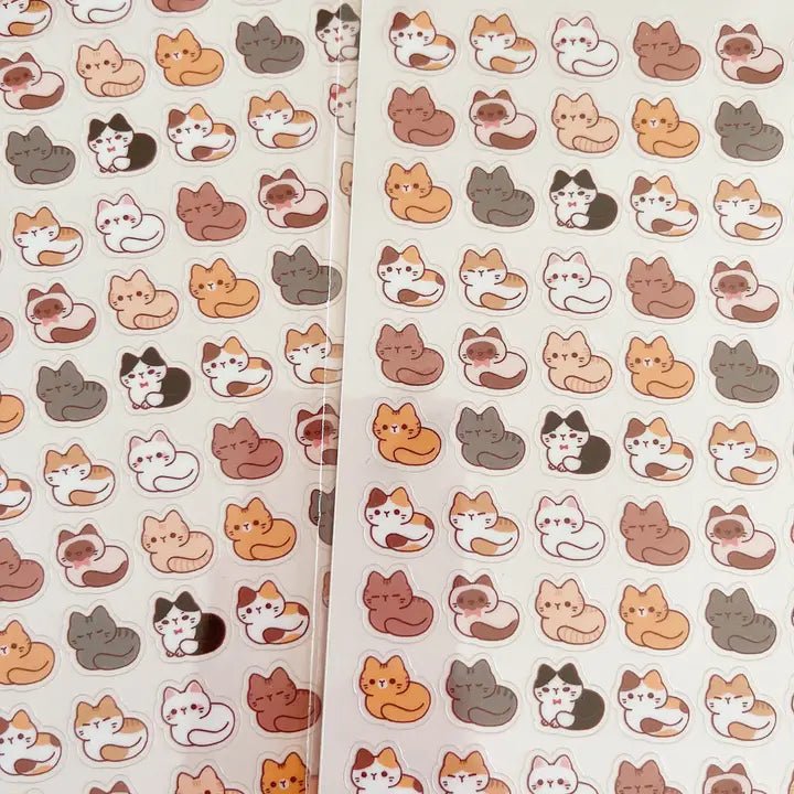 Clear Stickers No. 083 Cat Loafs (Mini Version) - 4 - Cherry Rabbit - Tidformera