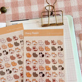 Clear Stickers No. 083 Cat Loafs (Mini Version) - 7 - Cherry Rabbit - Tidformera