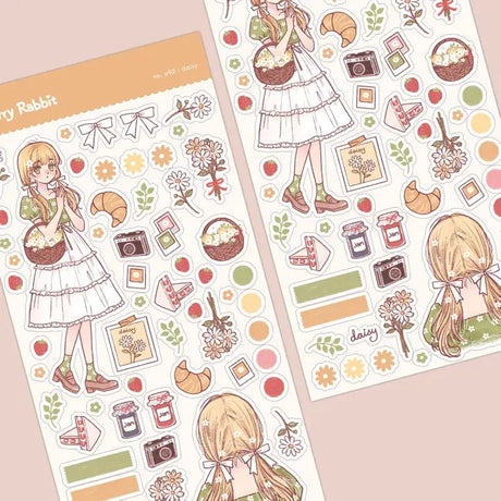 Clear Stickers no. 092 Daisy - 1 - Cherry Rabbit - Tidformera