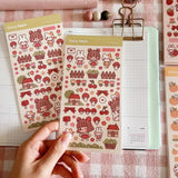 Clear Stickers No. 099 Little Friends - 4 - Cherry Rabbit - Tidformera