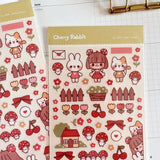 Clear Stickers No. 099 Little Friends - 3 - Cherry Rabbit - Tidformera