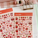 Clear Stickers No. 103 Sweet Strawberry - 3 - Cherry Rabbit - Tidformera