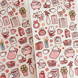 Clear Stickers No. 105 Daily life of rabbit - 2 - Cherry Rabbit - Tidformera