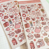 Clear Stickers No. 105 Daily life of rabbit - 5 - Cherry Rabbit - Tidformera