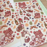 Clear Stickers No. 108 A lovely picnic - 2 - Cherry Rabbit - Tidformera