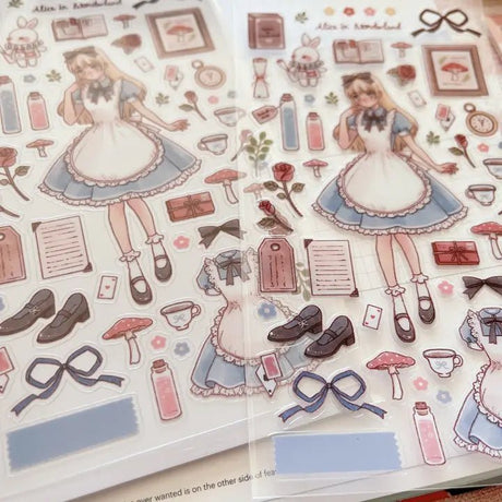 Clear Stickers No. 124 Little Alice - 2 - Cherry Rabbit - Tidformera