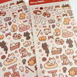 Clear Stickers No. 128 Playful cats - 3 - Cherry Rabbit - Tidformera
