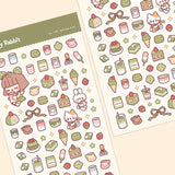 Clear Stickers No. 130 Matcha love - 3 - Cherry Rabbit - Tidformera