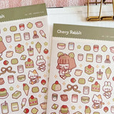 Clear Stickers No. 130 Matcha love - 5 - Cherry Rabbit - Tidformera