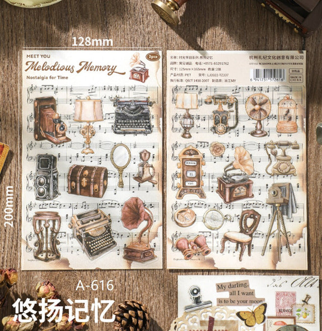 Clear stickers - Nostalgia for time - Melodious Memory - 1 - Other - Tidformera