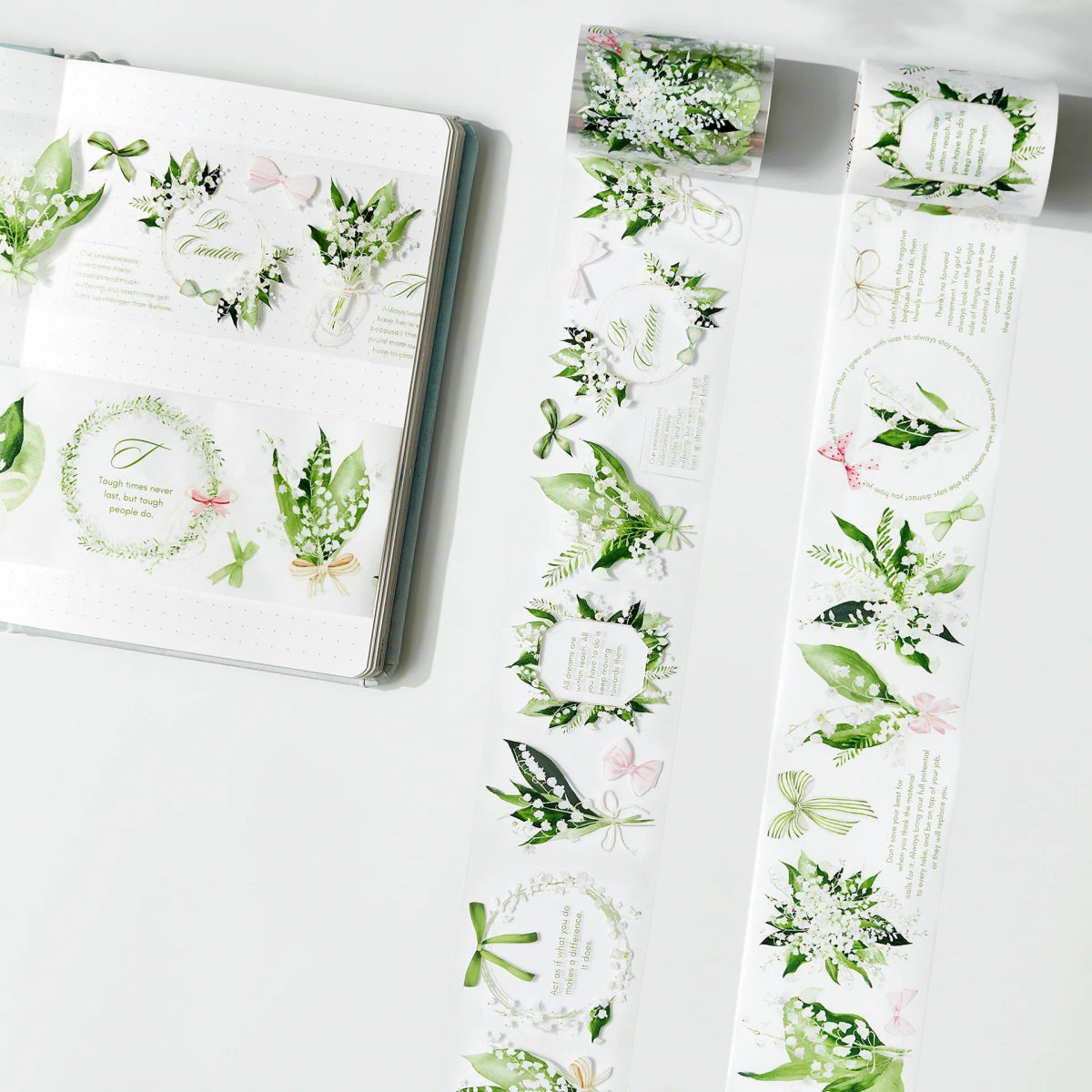 Clear stickers Pre - cut Lily of the Valley - Washi Tape Shop - Tidformera