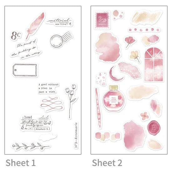 Clear stickers to INK - Longing - 2 - Q - LiA - Tidformera