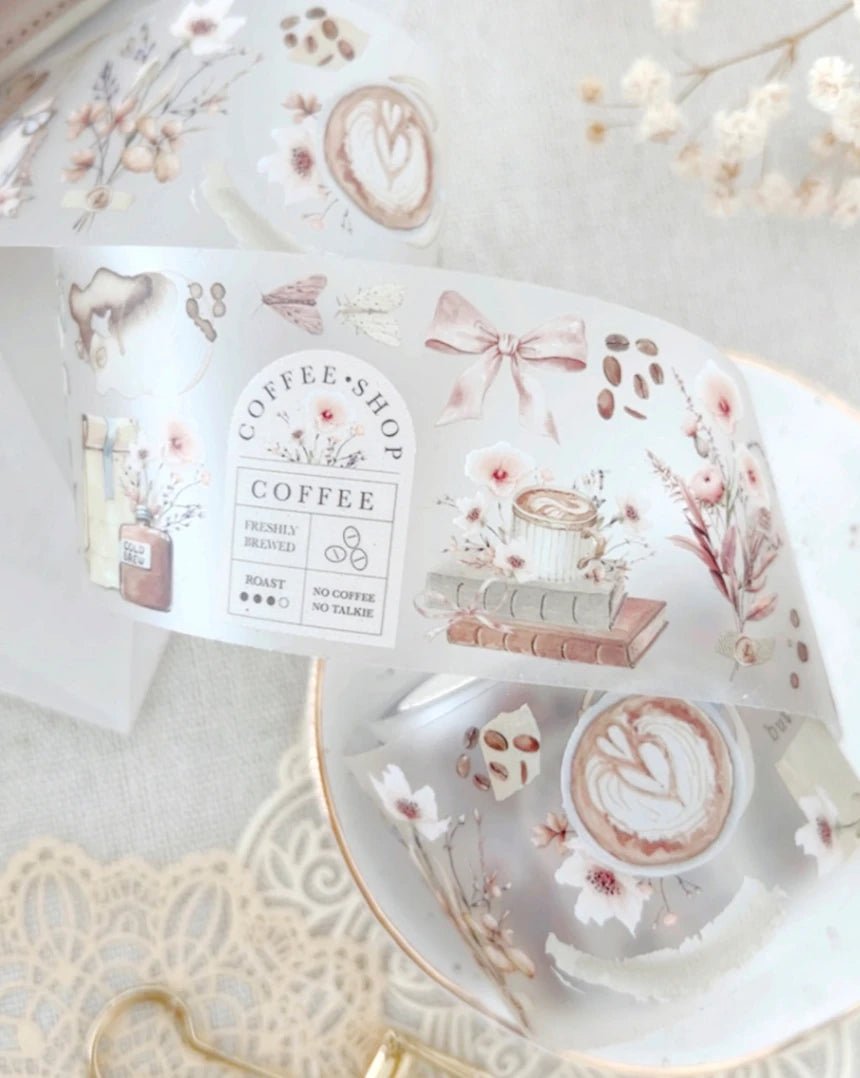 Clear Tape 50 mm - Coffee Lover - 5 - Hello Petite Paper - Tidformera