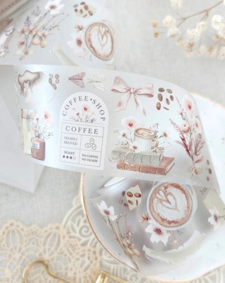 Clear Tape 50 mm - Coffee Lover - 5 - Hello Petite Paper - Tidformera