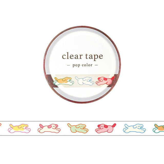 Clear tape 7 mm - Pop icon - Dog - 1 - Mind Wave - Tidformera