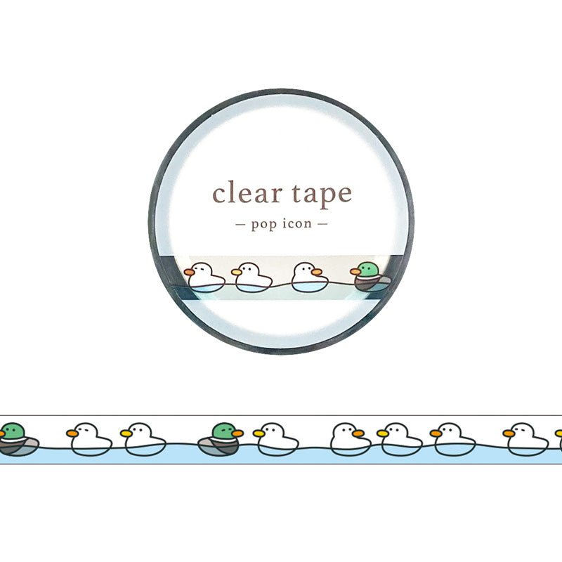 Clear tape 7 mm - Pop icon - Duck - 1 - Mind Wave - Tidformera
