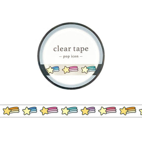 Clear tape 7 mm - Pop icon - Star - 1 - Mind Wave - Tidformera
