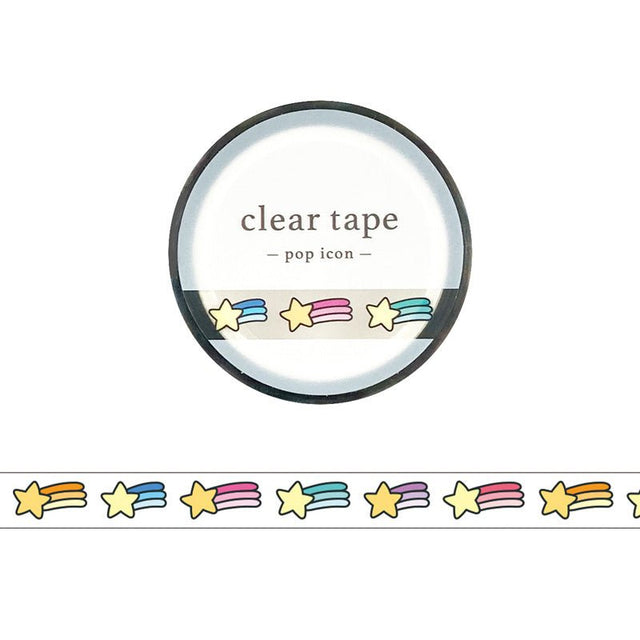 Clear tape 7 mm - Pop icon - Star - 1 - Mind Wave - Tidformera