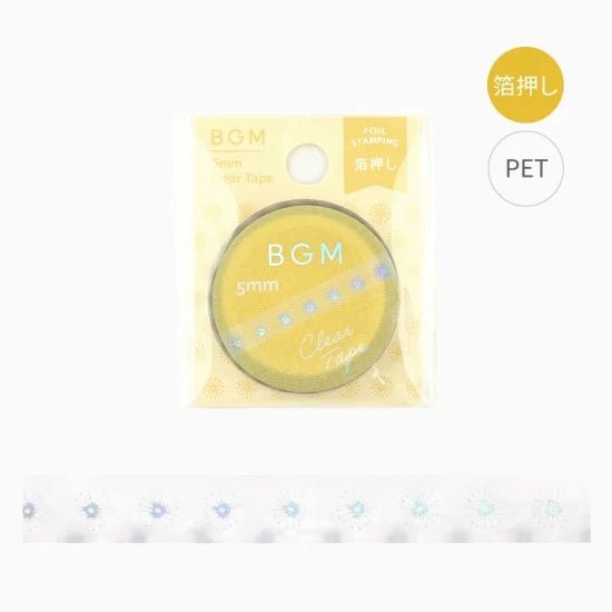 Clear tape Blooming flower 5 mm - BGM - Tidformera