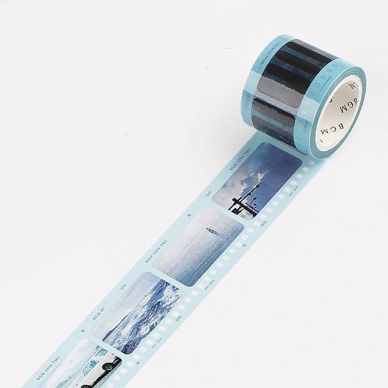 Clear tape Film - Blue - BGM - Tidformera