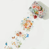 Clear Tape Floral Wave Wide - 60 mm - Washi Tape Shop - Tidformera