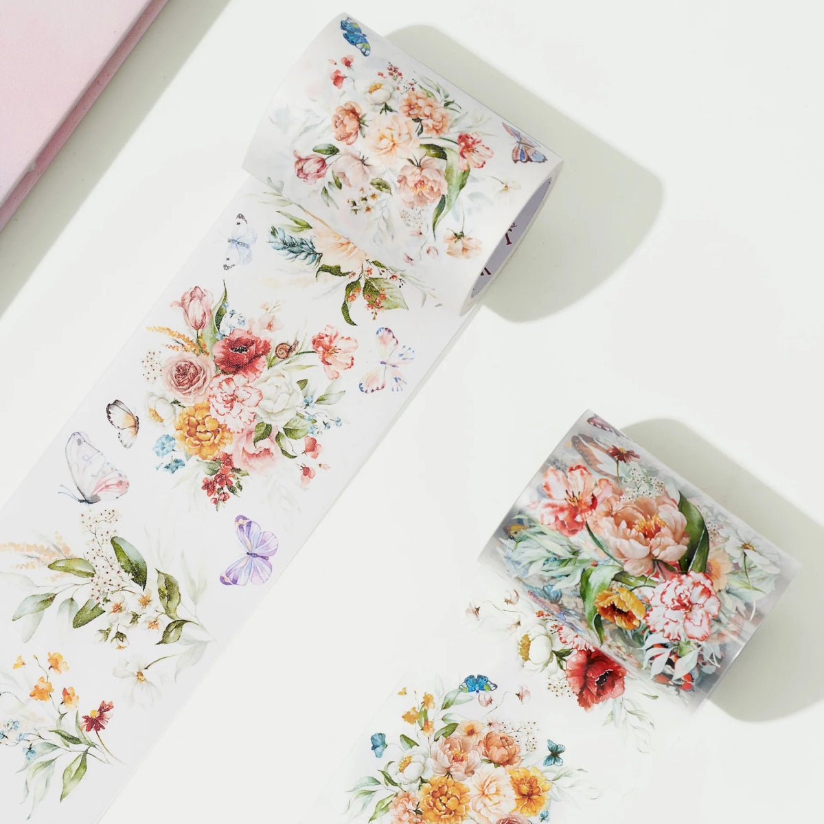 Clear Tape Floral Wave Wide - 60 mm - Washi Tape Shop - Tidformera