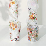 Clear Tape Floral Wave Wide - 60 mm - Washi Tape Shop - Tidformera