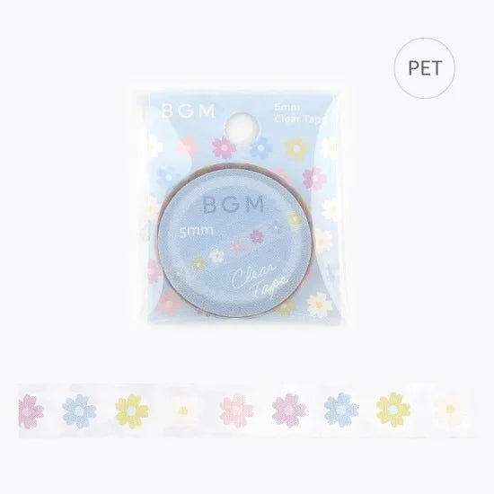 Clear tape Flower 5 mm - BGM - Tidformera