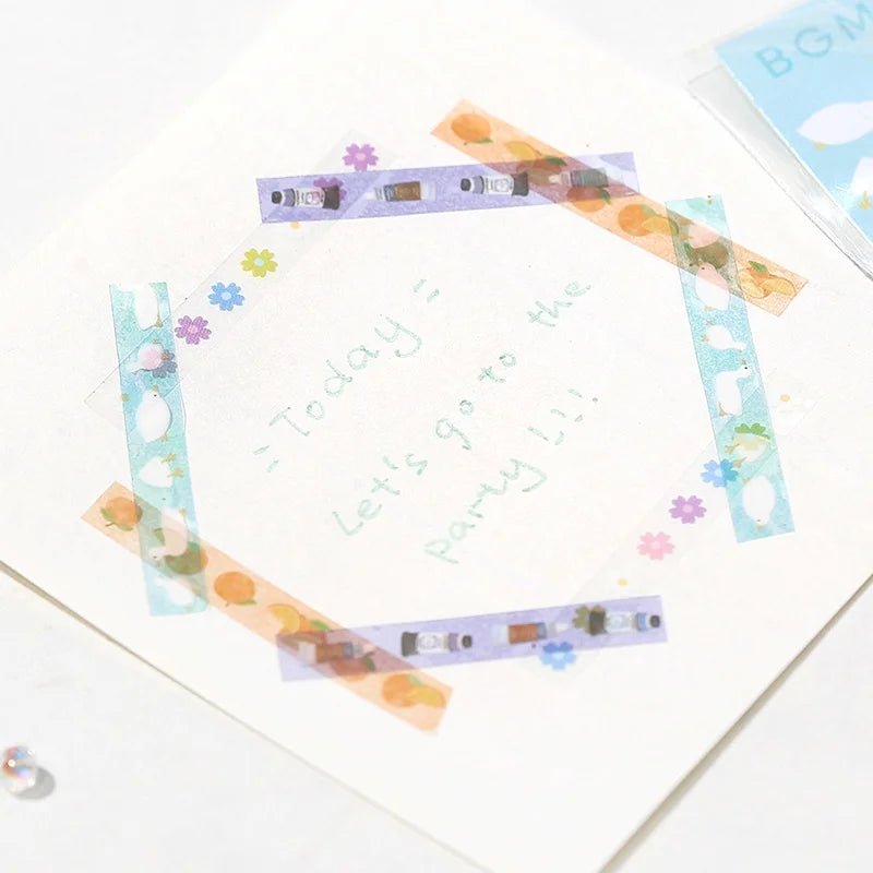 Clear tape Flower 5 mm - 5 - BGM - Tidformera