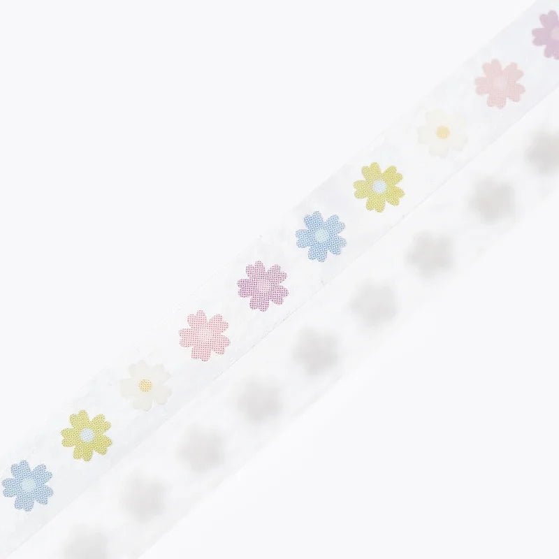 Clear tape Flower 5 mm - 2 - BGM - Tidformera