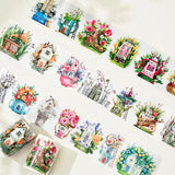 Clear Tape Forest Houses Wide - 60 mm - Washi Tape Shop - Tidformera