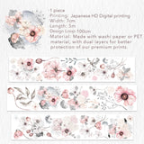 Clear Tape Frostbloom Wide - 70 mm - Washi Tape Shop - Tidformera