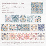 Clear tape Mediterranean Tiles - 60 mm - Washi Tape Shop - Tidformera