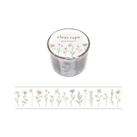 Clear tape Pick Flowers från Mind Wave. Dekorationstejp med fina blommor - Tidformera