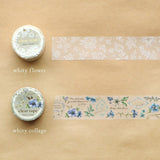 Clear tape Whity flower - Mind Wave - Tidformera