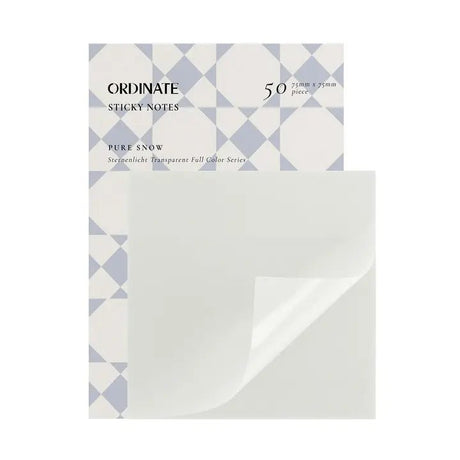 Clear Transparent Sticky notes - Pure Snow - 1 - Ordinate - Tidformera