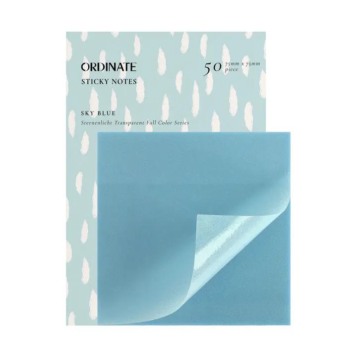 Clear Transparent Sticky notes - Sky Blue - 1 - Ordinate - Tidformera