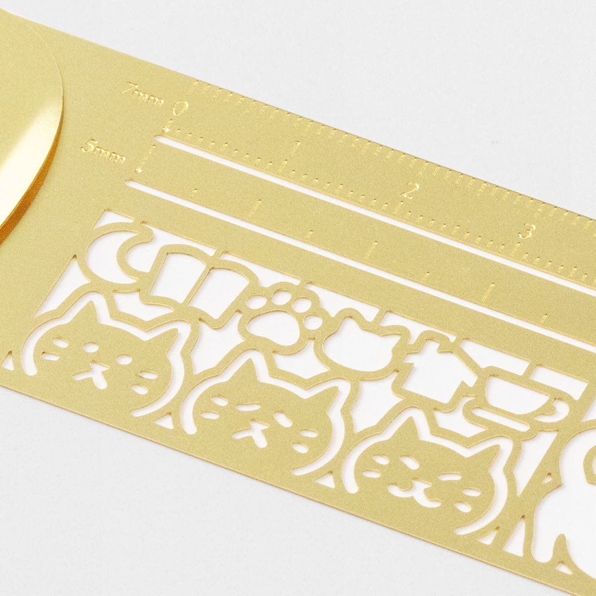 Clip Ruler Brass - Cat Brass - Midori - Tidformera