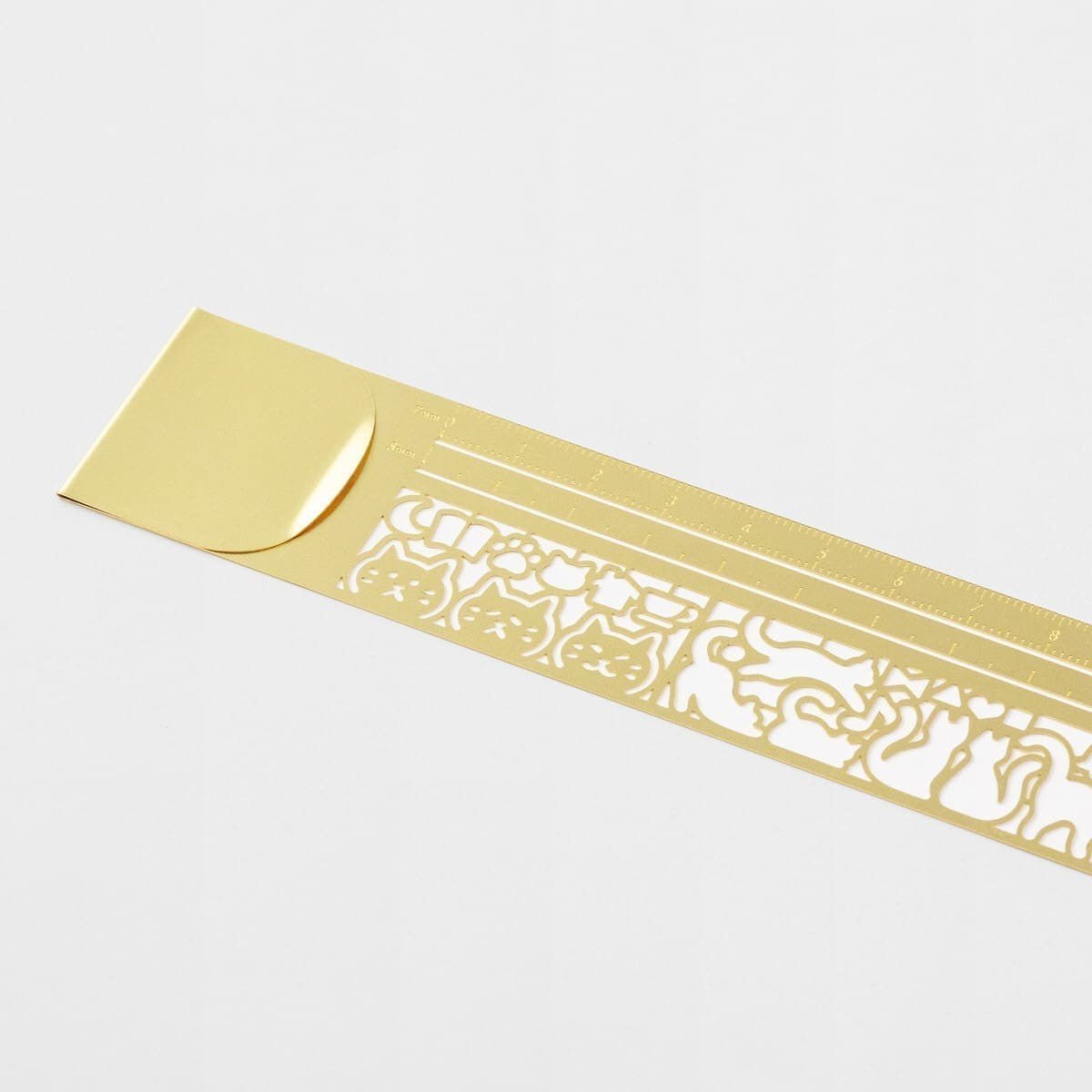 Clip Ruler Brass - Cat Brass - Midori - Tidformera