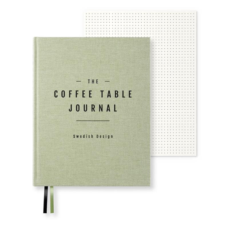 Coffee Table Journal - Clean - Green Leaf - Paperstyle - Tidformera