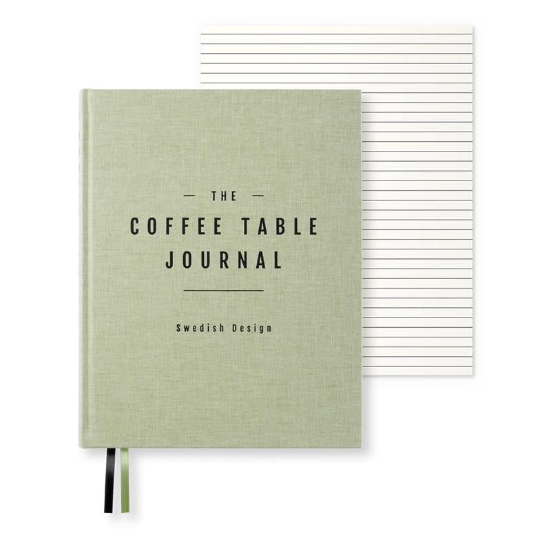 Coffee Table Journal - Clean - Green Leaf - Paperstyle - Tidformera